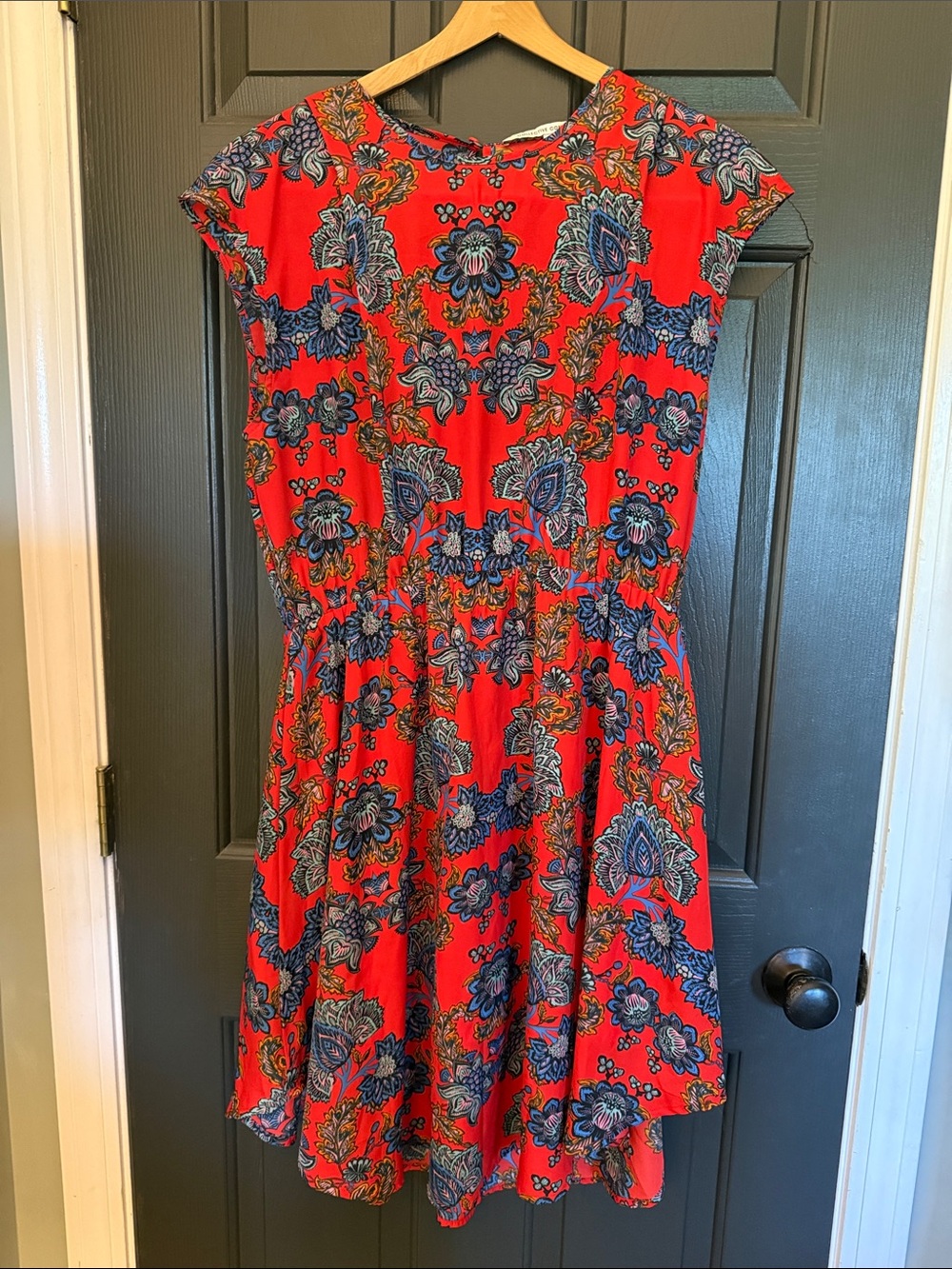 Collective Concepts Red Floral Fit-and-Flare Mini Dress XXL